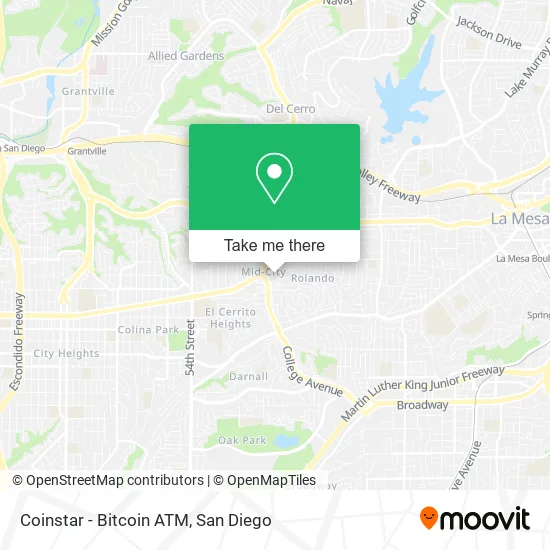 Mapa de Coinstar - Bitcoin ATM