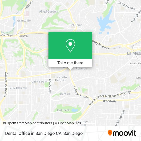 Mapa de Dental Office in San Diego CA