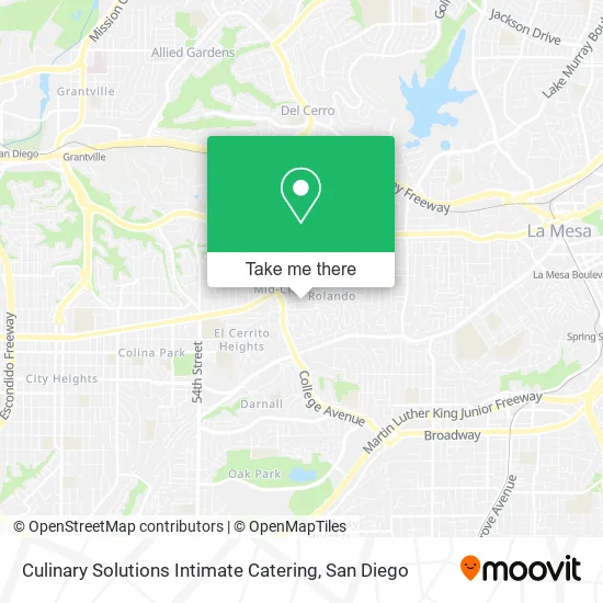 Mapa de Culinary Solutions Intimate Catering