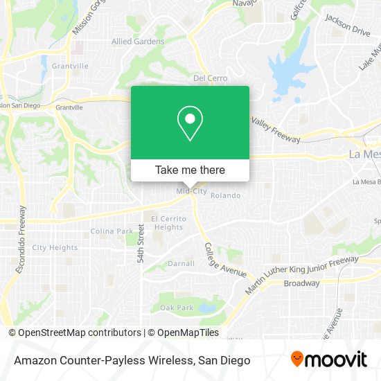 Mapa de Amazon Counter-Payless Wireless