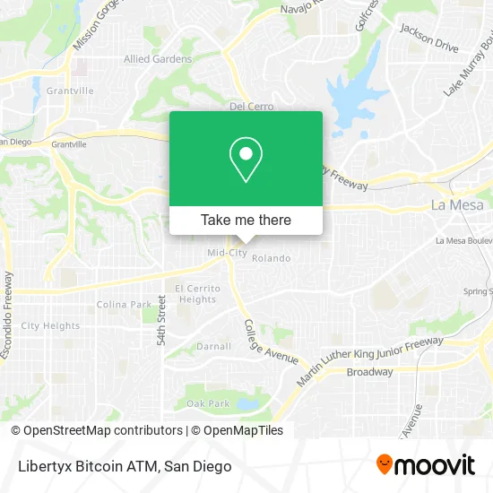 Mapa de Libertyx Bitcoin ATM