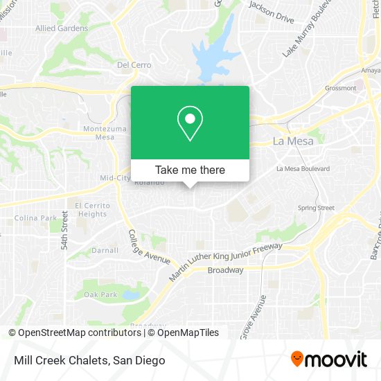 Mill Creek Chalets map