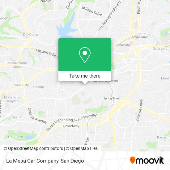 La Mesa Car Company map