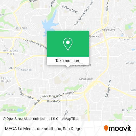 Mapa de MEGA La Mesa Locksmith Inc