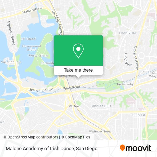 Malone Academy of Irish Dance map