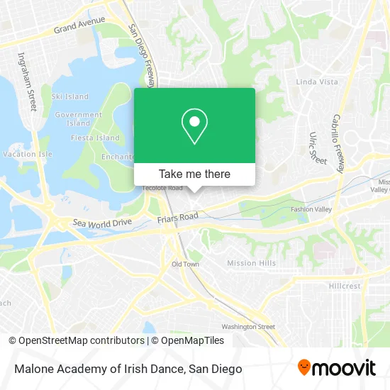 Mapa de Malone Academy of Irish Dance