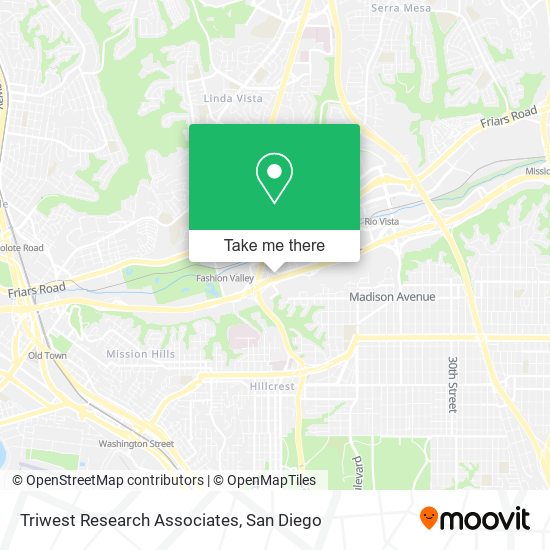 Triwest Research Associates map