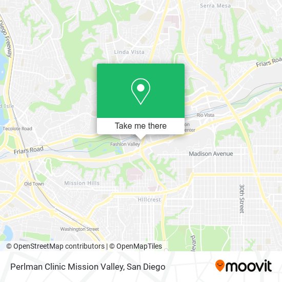 Perlman Clinic Mission Valley map