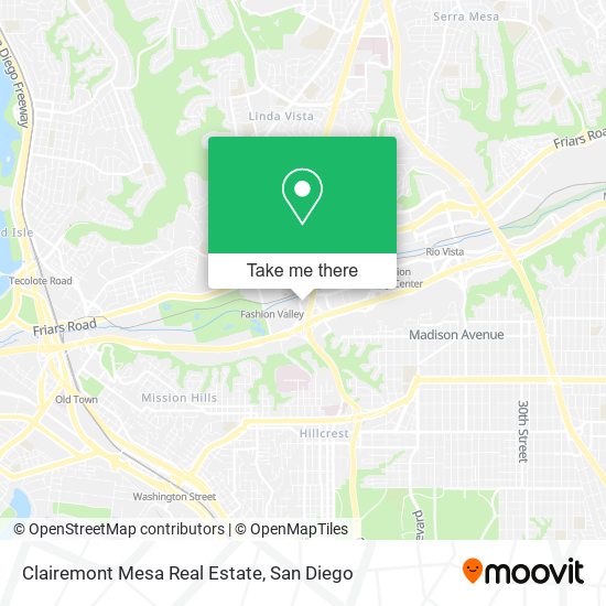 Mapa de Clairemont Mesa Real Estate