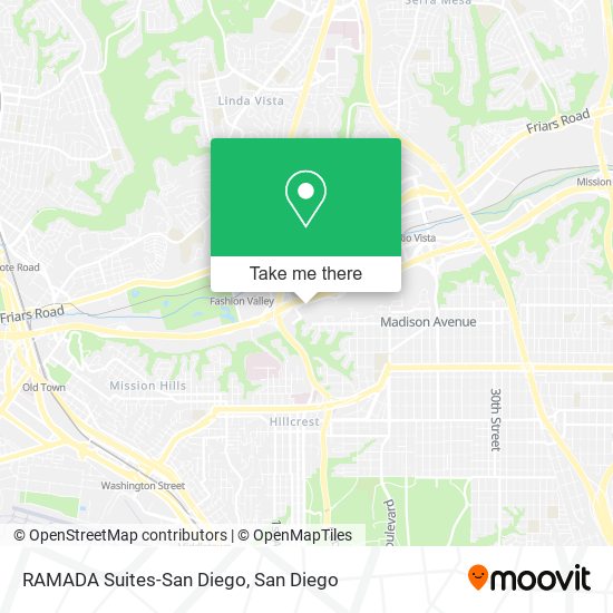 RAMADA Suites-San Diego map