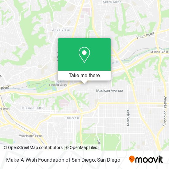 Make-A-Wish Foundation of San Diego map