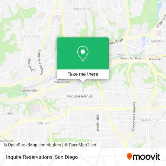 Inquire Reservations map