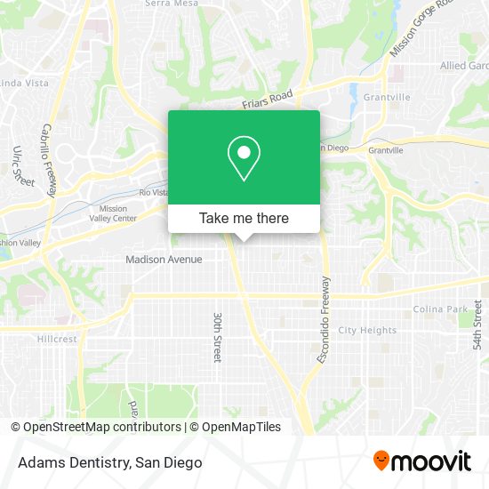 Mapa de Adams Dentistry