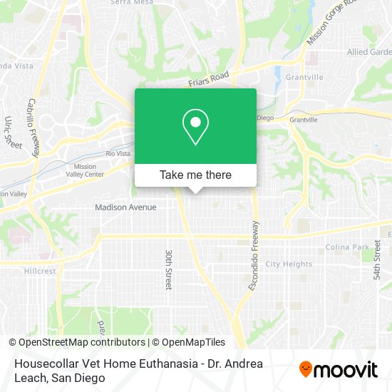 Housecollar Vet Home Euthanasia - Dr. Andrea Leach map