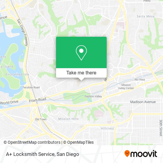 A+ Locksmith Service map