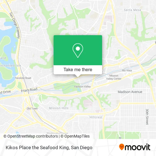 Kikos Place the Seafood King map