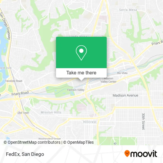 FedEx map