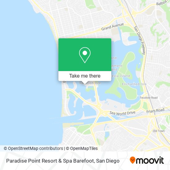 Paradise Point Resort & Spa Barefoot map