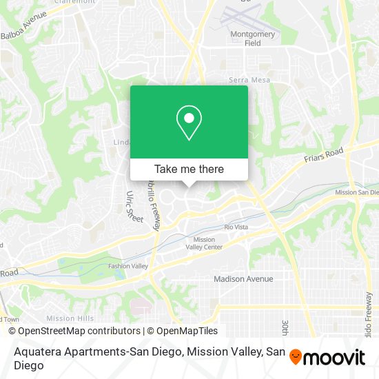 Aquatera Apartments-San Diego, Mission Valley map