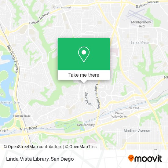 Linda Vista Library map