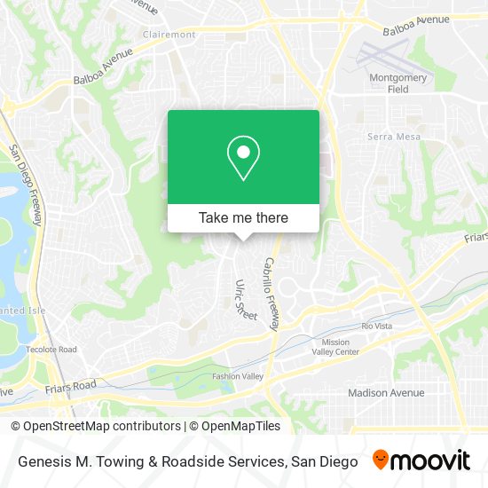 Genesis M. Towing & Roadside Services map