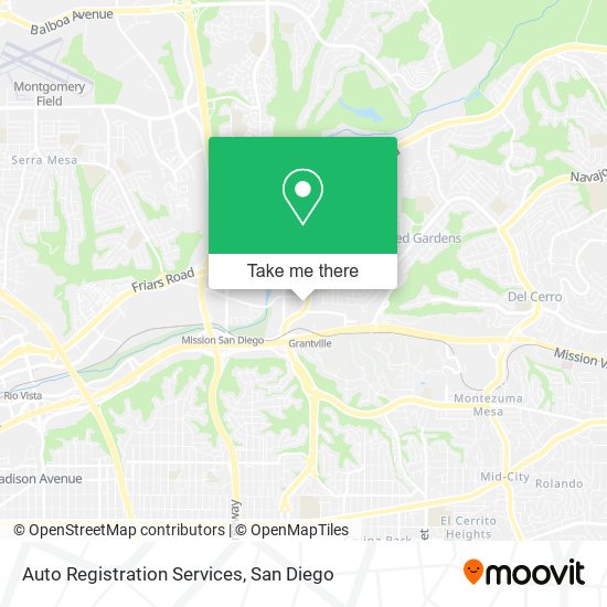 Mapa de Auto Registration Services