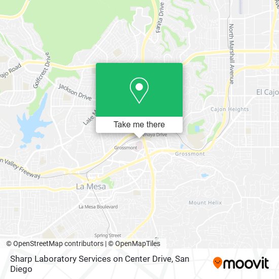 Sharp Laboratory Services on Center Drive map