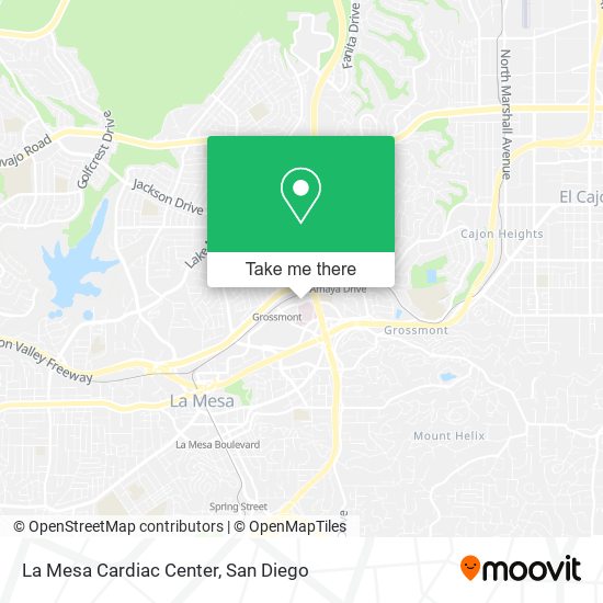 La Mesa Cardiac Center map