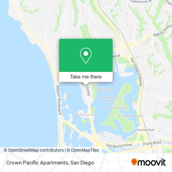 Crown Pacific Apartments map