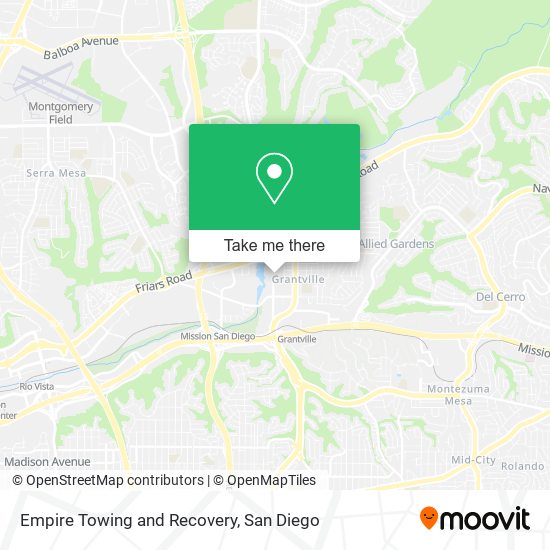 Empire Towing and Recovery map