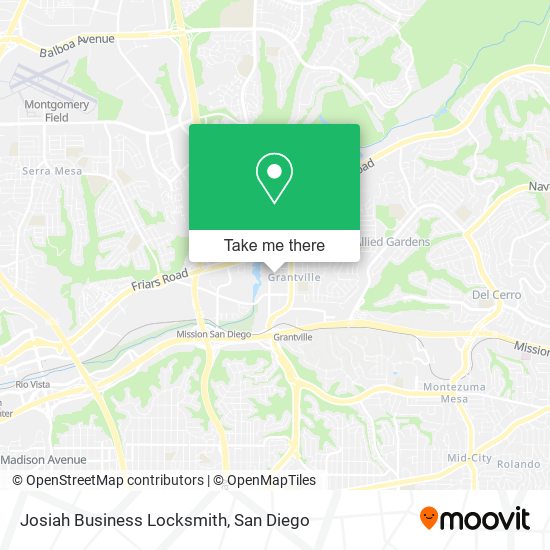 Josiah Business Locksmith map