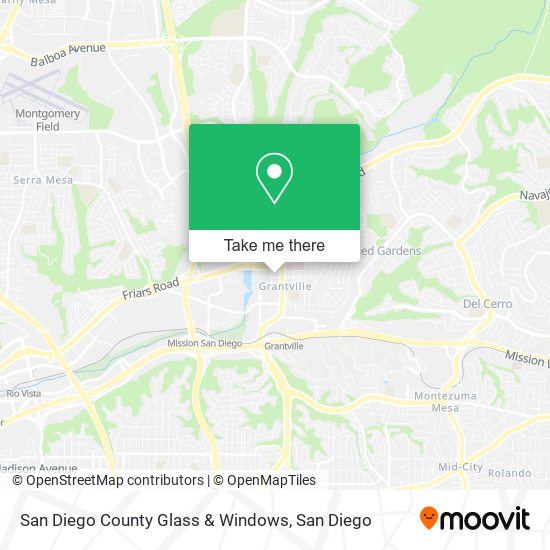 San Diego County Glass & Windows map