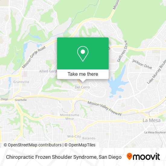 Mapa de Chiropractic Frozen Shoulder Syndrome