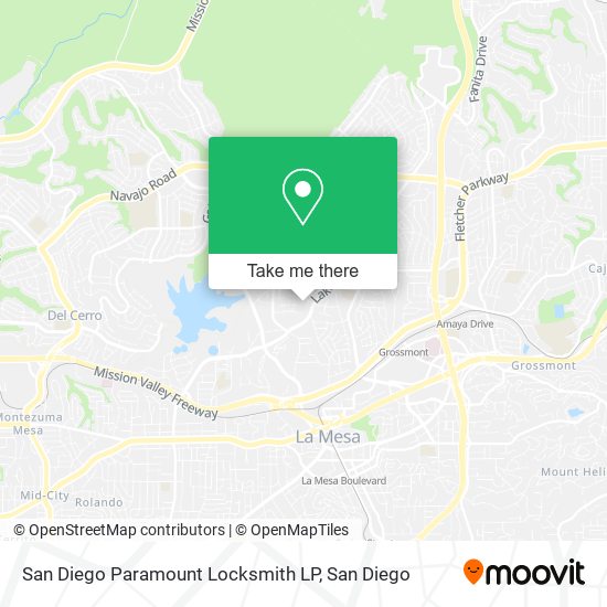 Mapa de San Diego Paramount Locksmith LP