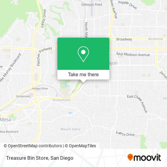 Treasure Bin Store map