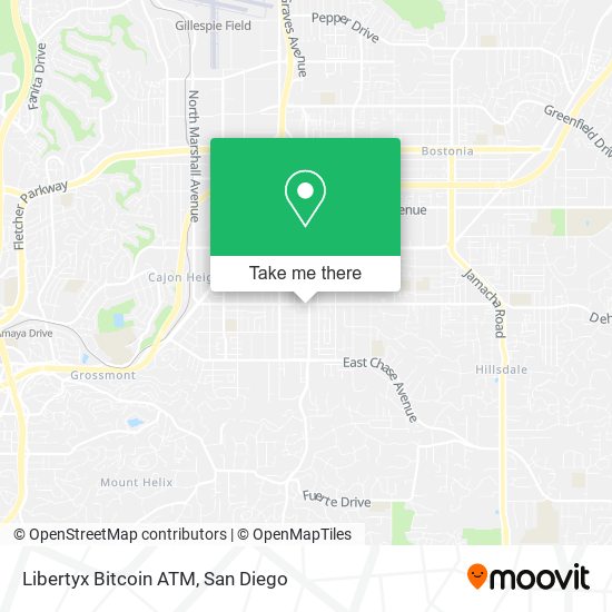 Mapa de Libertyx Bitcoin ATM