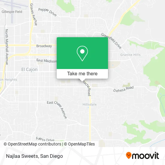 Mapa de Najlaa Sweets