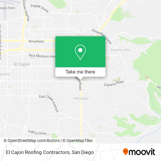 El Cajon Roofing Contractors map