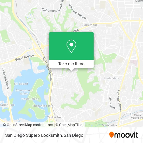 San Diego Superb Locksmith map