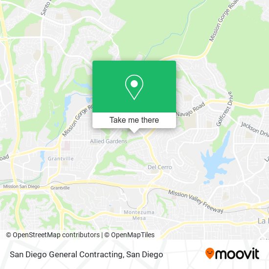 San Diego General Contracting map