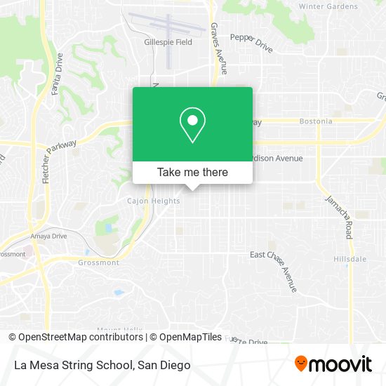 Mapa de La Mesa String School