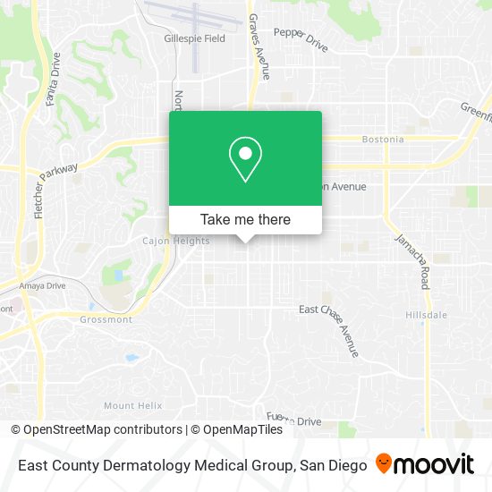Mapa de East County Dermatology Medical Group