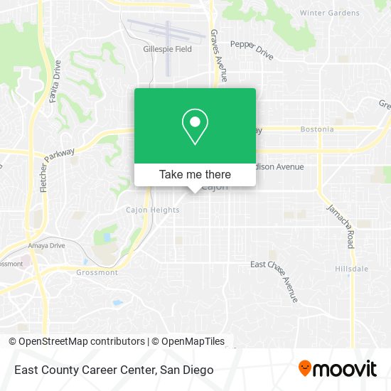 East County Career Center map