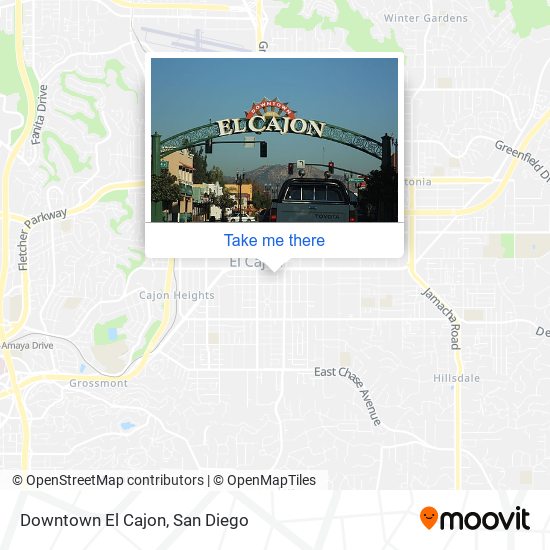 Downtown El Cajon map