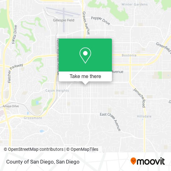 County of San Diego map