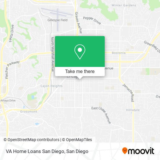 Mapa de VA Home Loans San Diego