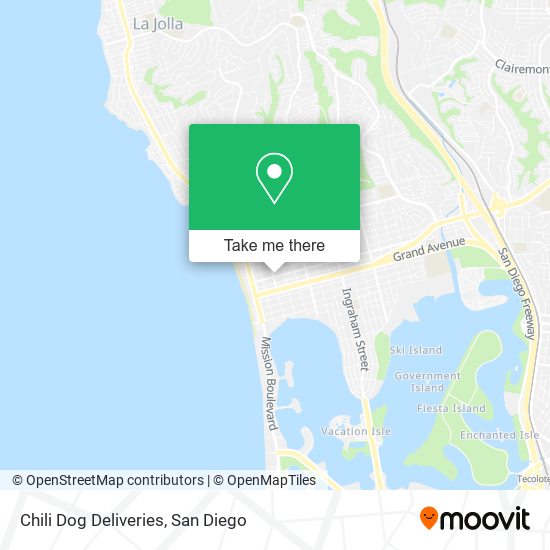 Mapa de Chili Dog Deliveries