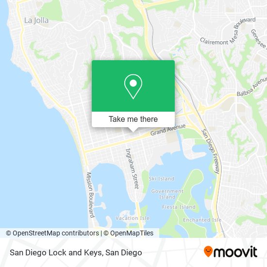 San Diego Lock and Keys map