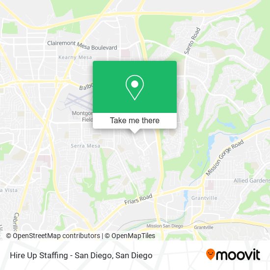 Hire Up Staffing - San Diego map