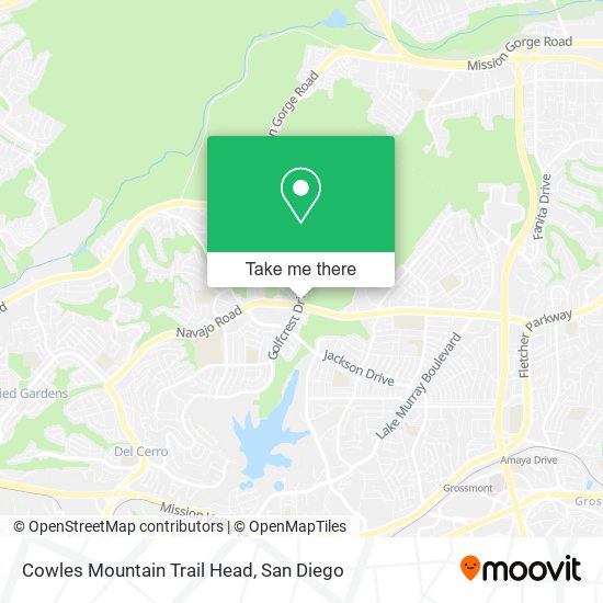 Cowles Mountain Trail Head map